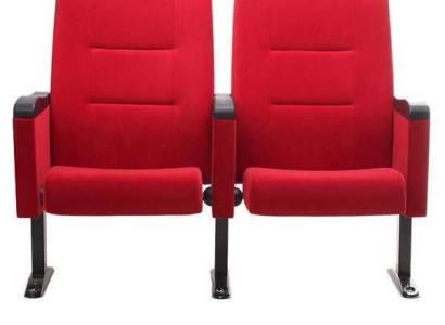 Armchair Art Deco Armchair Sofa 1 Seater for Theater Design Luxury Red Textile new